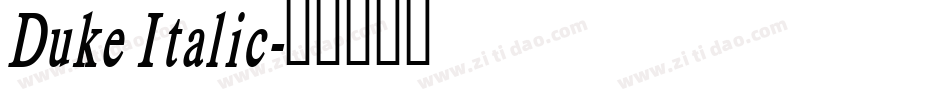 Duke Italic字体转换